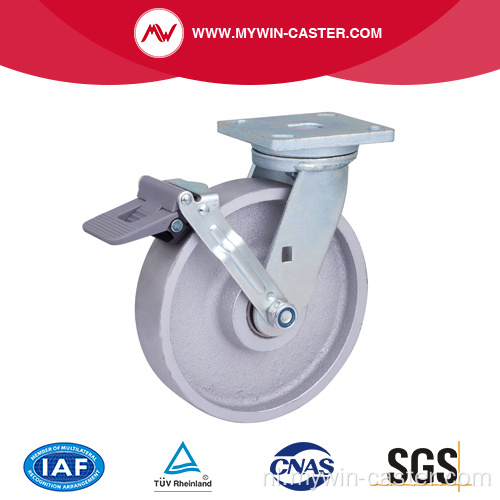 Zware 8 inch 1000 kg plaatrem Castlron Caster